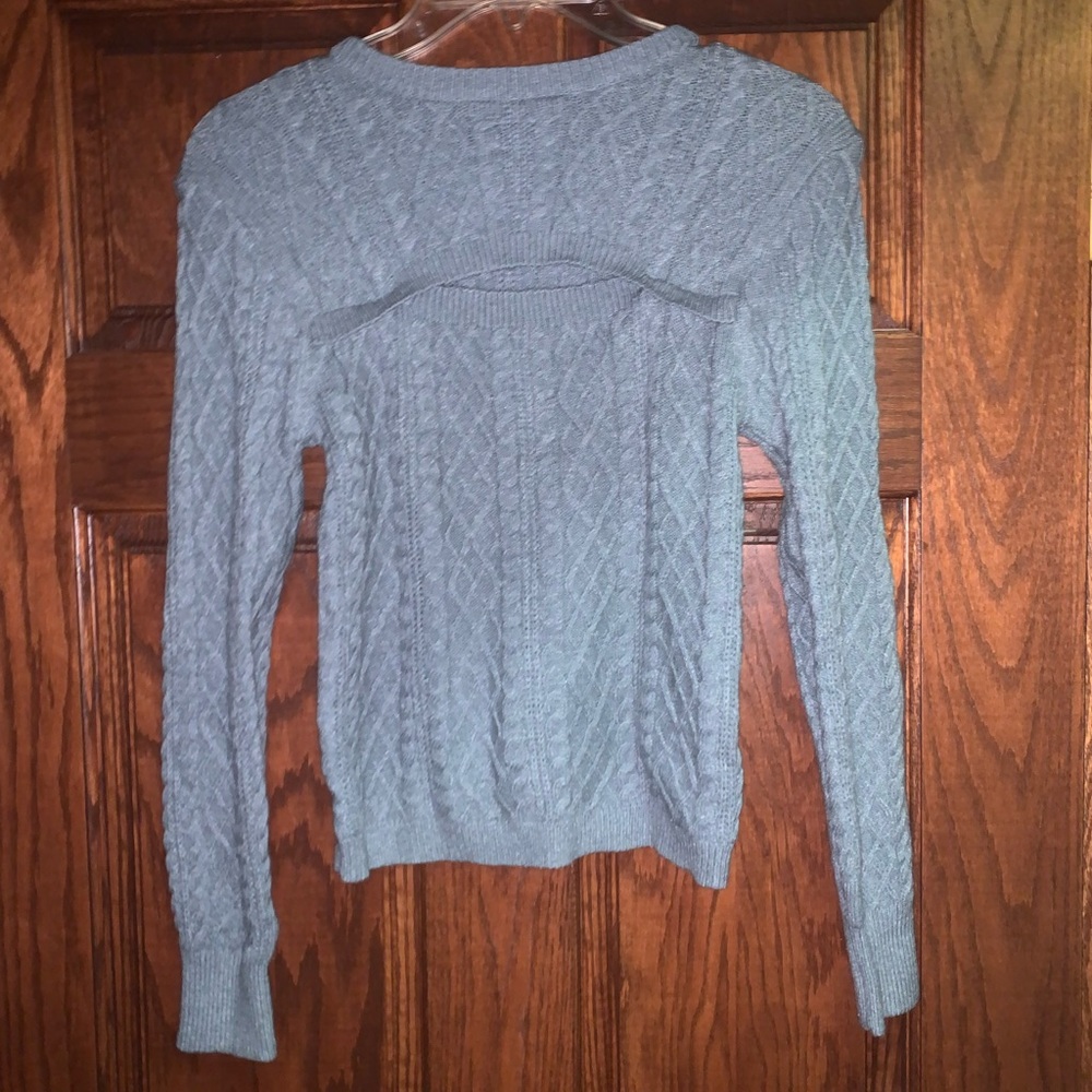 Women's Cable Knit Sweater - Blue